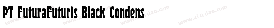 PT FuturaFuturis Black Condensed Cyrillic字体转换